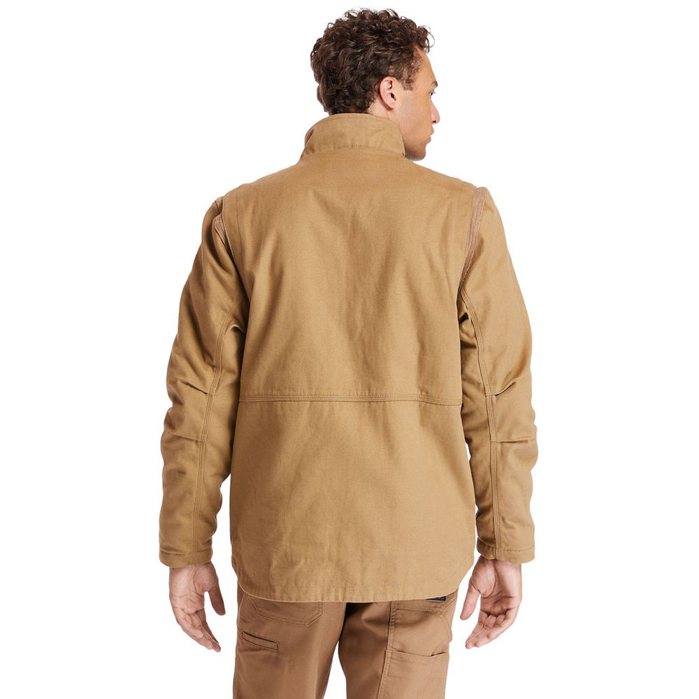 Timberland Mens Jackets PRO® Gritman Lined Canvas - Brown - India AK0175486